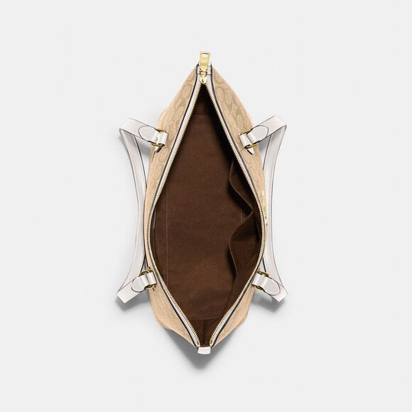 NWT Coach Outlet Gallery Tote Bag In Signature Canvas - Picture 3 of 5